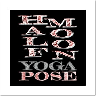 Half moon yoga pose Posters and Art